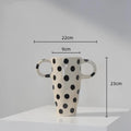 Axyaa Polka Dot Ceramic Vase Pot Home Decor Handicrafts Flower Arrangement Accessory