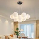 Axyaa Nordic Moon Bubble Planet LED Chandelier for Princess Room