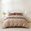 Geometric Boho Duvet Set + Pillowcase, 2/3pc Polyester Bedding, Single King Size, Axyaa Brand