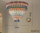 Axyaa Ceramic Chandelier: Vibrant Art Light for Home & Hospitality Decor