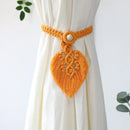 Axyaa Boho Macrame Curtain Tiebacks with Bead Detail - Living Room Accessories