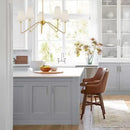 Axyaa Collins Round Chandelier Fabric Branch Pendant Light: Nordic Minimalist Design