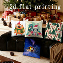 Axyaa Christmas Animal & Winter Scene Cushion Cover for Sofa, Bedroom, Car