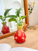 Axyaa Fruit Vase Series: Dragon Fruit Orange Mango Ceramic Vase for Living Room Decor