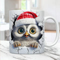 Axyaa Ceramic Owl Coffee Mug 11oz - Cute Owl Design Tea Cup