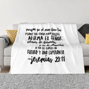 Axyaa Jeremiah 29:11 Spanish Bible Verse Quote Throw Blanket for Sofas and Bed Linens