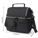 Axyaa Double Layer Oxford Cloth Tote Lunch Bag with Shoulder Strap for School and Office