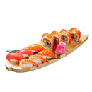 Axya Bamboo Leaf Sushi Plate Set with Sushi Maker and Tea Tray