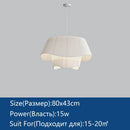 Axyaa Cream Fabric Ceiling Chandelier: Nordic Romantic Lighting for Home, Restaurant or Attic