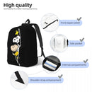 Axyaa Snoppy Canvas Backpack for Middle High College School Students