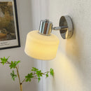 Axyaa LED Wall Lamp Rotate White Ceramic Nordic Modern Bathroom Light