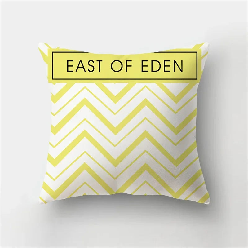 Blue Elk Geometric Pillow Case Cover by Axyaa - Fresh Animal Print Home Decoration