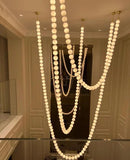 Axyaa Nordic Art Line White Bubble Suspension Pendant Lighting