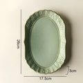 Axyaa Ceramic Dinner Plate Set - Retro Relief Steak Pasta Fish Molecular Cuisine Specialty