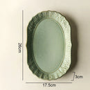 Axyaa Ceramic Dinner Plate Set - Retro Relief Steak Pasta Fish Molecular Cuisine Specialty