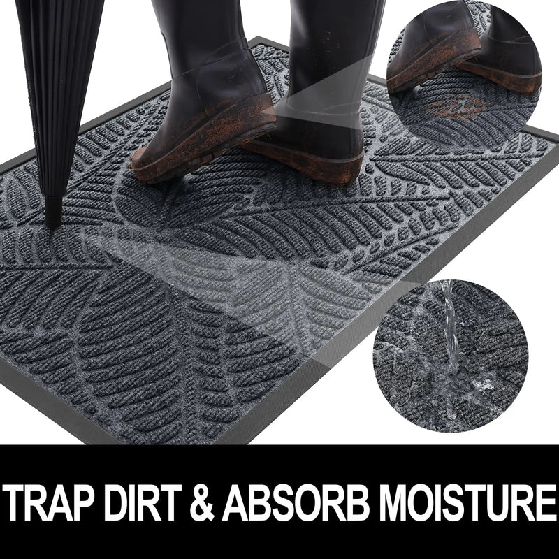 Axyaa Rubber Entrance Doormats: Non-slip Heavy Duty Outdoor Mats