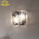 Axyaa Murano Glacier Glass LED Wall Lamp: Retro Mosaic Art Decor for Living Room & Bedroom