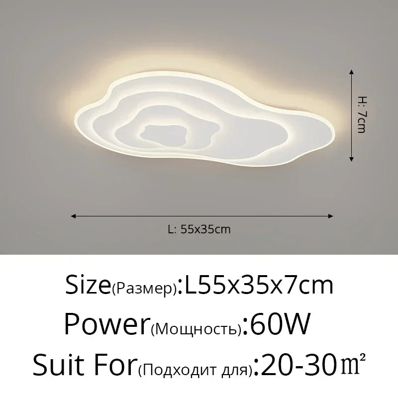 Axyaa Cloud LED Chandelier: Modern Iron Art Ceiling Lamp for Home Decor