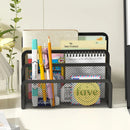 Axyaa Metal Mesh Desktop File Organizer, Pack of 2 with 3 Vertical Compartments