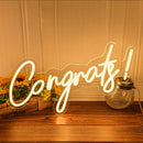 Axyaa 21-inch 'CONGRATS' Neon Light Sign for Graduation Party, Home, Bar, Restaurant Decor