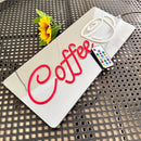 Axyaa Double-Sided LED Neon Tunnel Coffee Bar Sign with Color-Changing Light