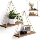 Axyaa Wooden Swing Wall Shelve - Plant Flower Pot Tray Storage - Home Garden Decoration