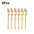 Axyaa Gold Stainless Steel Cutlery Set - 30Pcs Western Dinner Utensils