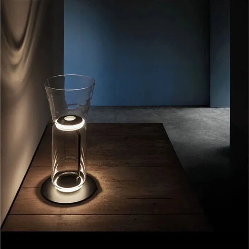 Noctambule Glass Floor Lamp - Axyaa Bright Stand Lighting for Home Decor