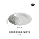 Axyaa Stereoscopic Ceramic Plate Set for High-grade Cold Dishes in Hotel