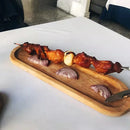 Axya BBQ Set: Spanish Kebab & Western Food Skewers on Hotel Wooden Tableware