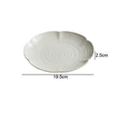 Axyaa Flower Shape Ceramic Dim Sum Plate Set for Molecular Cuisine and Desserts