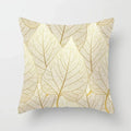 Axyaa Gold Leaf Polyester Cushion Cover - Decorative Sofa Pillow Cover