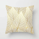 Axyaa Gold Leaf Polyester Cushion Cover - Decorative Sofa Pillow Cover