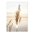 Reed Grass Lake Bike Beach Wall Art Canvas Painting for Living Room Decor by Axyaa