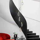 Axyaa Modern Chandelier Pendant Lights for Indoor Stair Lighting