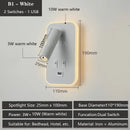Axyaa LED Wall Sconce Reading Light with USB Ports & Adjustable Spotlight