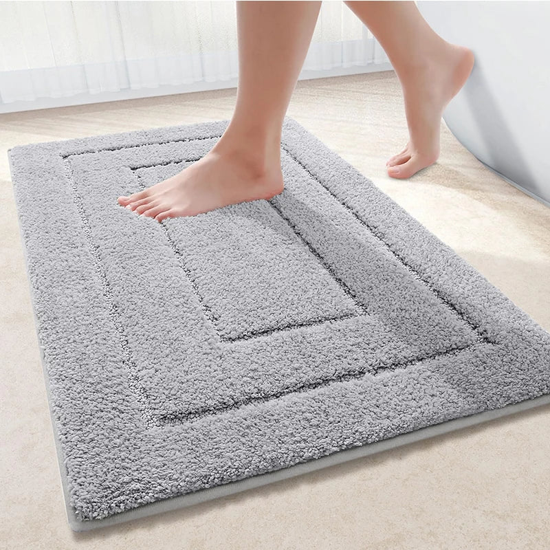 Axyaa Soft Velveteen Microfibre Bathroom Mats: Super Absorbent, Non-slip, Quick Dry Cats Home Decor Mats