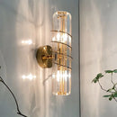 Luxury Gold Crystal LED Wall Light by Axyaa for Living Room & Bedroom Decor