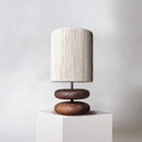 Axyaa Solid Wood Table Lamps Walnut Color LED Desk Lights