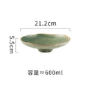 Axyaa Ceramic High-Footed Seafood Sashimi & Sushi Plates Set - Retro Restaurant Tableware