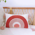 Axyaa Rainbow Tufted Tassel Cushion Cover, 45x45cm Home Decor Sofa Pillow