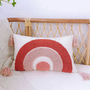 Axyaa Rainbow Tufted Tassel Cushion Cover, 45x45cm Home Decor Sofa Pillow