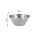 Axyaa Double Layer Stainless Steel V-Shaped Salad Bowl for Kitchen and Dining