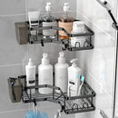 Axyaa Stainless Steel Triangle Double Layer Shelf - Space Saving Bathroom Kitchen Corner Storage