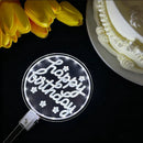 Axyaa LED Cake Topper Night Light, Happy Birthday & Valentine's Day Cake Decoration