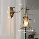 Axyaa Vintage Style Blue Flower Glass Wall Sconce LED Lamp Fixture