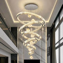 Axyaa Crystal Chandelier for Duplex Architecture Living Room & Stair Lighting