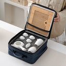 Axyaa Japanese Ceramic Teapot Set with Tea Tray in Portable Travel Bag