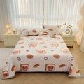 Axyaa Cartoon Panda Flannel Blanket Set with Pillowcases for Sofa Bed Bedspread