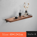 Axyaa Walnut Wall Mirror Desk Storage Rack: Compact, Stylish Bathroom Storage Solution